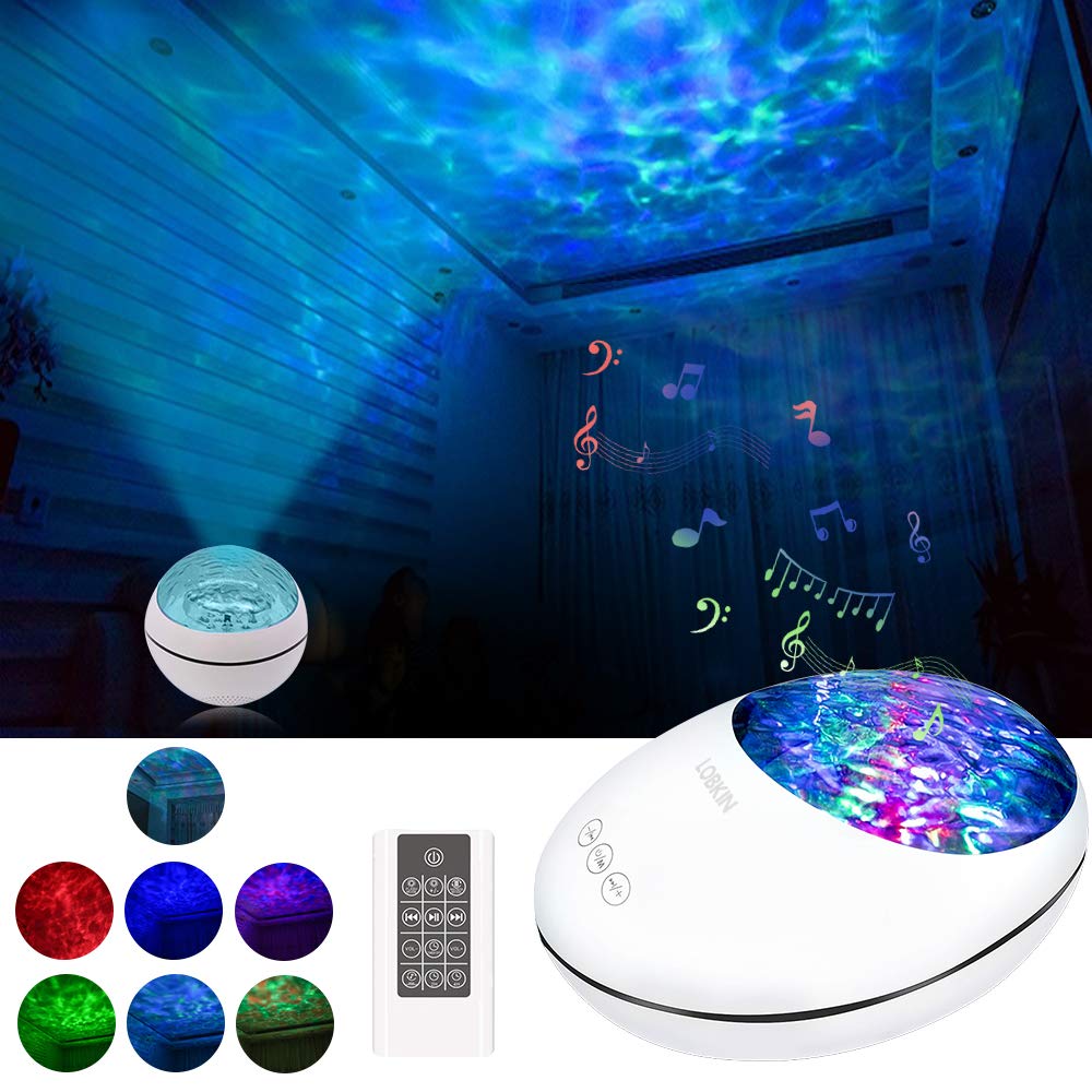 LOBKIN Galaxy Star Projector - Dynamic Ocean Wave Lamp with LED